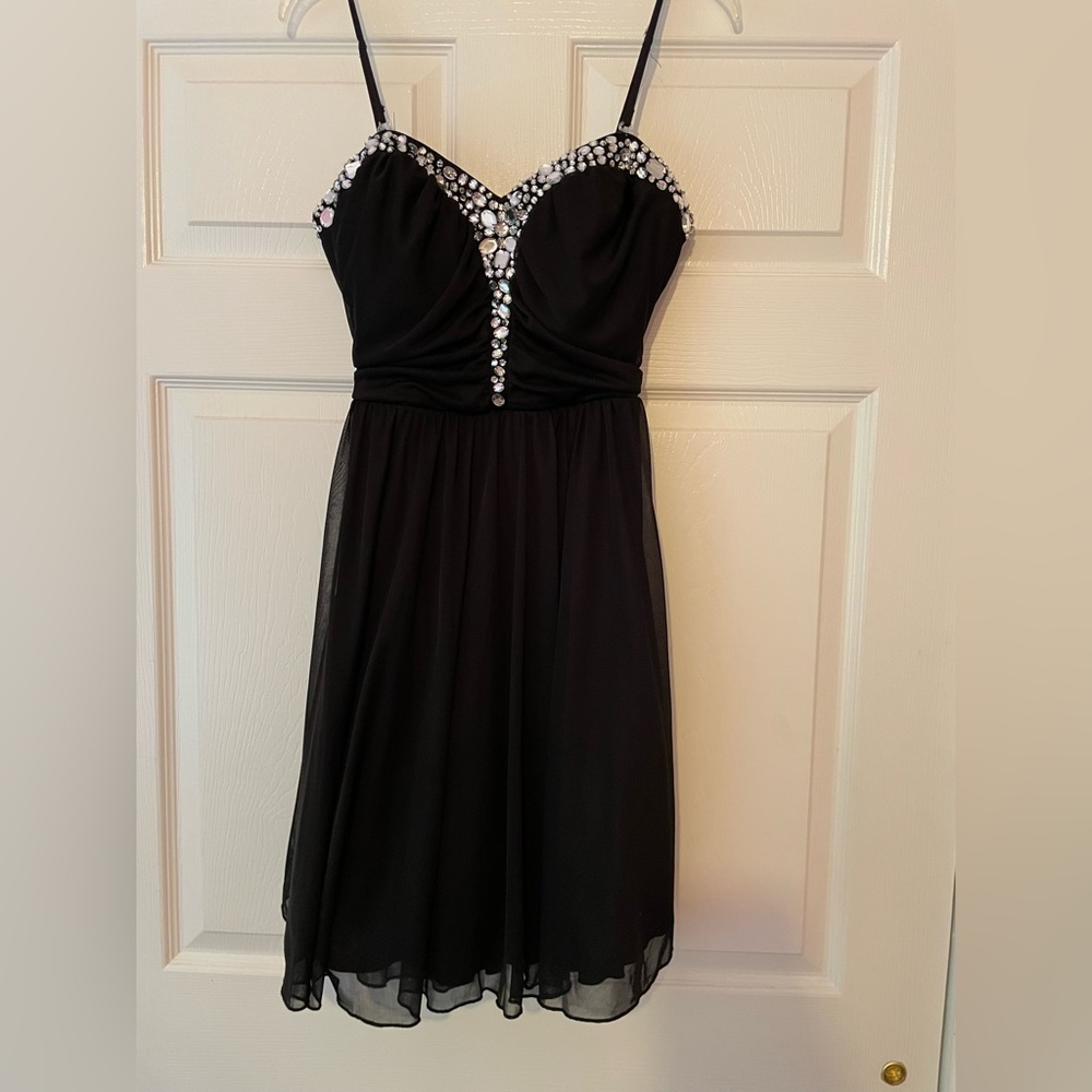 Black rhinestone dress